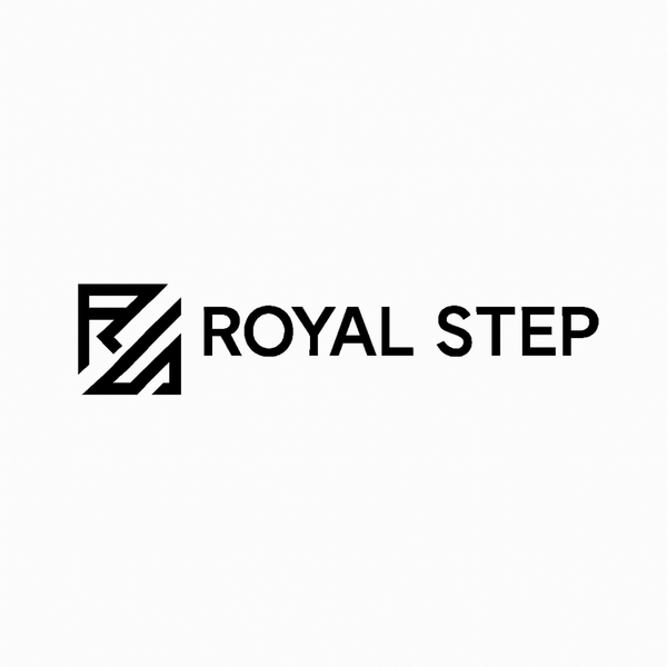 Black 'Royal Step' logo on a white background